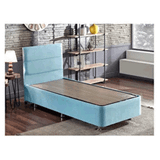 Niron Cozy Baza ve Başlık 120x200 cm Tek Kişilik Sandıklı Bebek Mavisi Kumaş Baza ve Başlığı