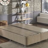 Niron Ela 200x200 cm Sütlü Kahve Silinebilir Soho Kumaş Çift Kişilik Kumaş Baza Ve Başlığı