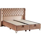 Niron Elegance Lüks Baza ve Başlık Seti 120 x 200 cm Tek Kişilik Krem Babyface Kumaş Baza ve Başlık Takımı - 120 x 200 cm