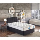 Niron Juliette 120x200 Bir Buçuk Kişilik Lüks Yatak Seti - Siyah Kumaş Baza, Başlık ve Yatak Takımı - 120 x 200 cm