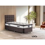 Niron King Yatak Seti 100 x 200 cm Tek Kişilik Yatak Baza Başlık Takımı Füme - Antrasit