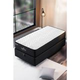 Niron Nova Yatak 120x200 Tek Kişilik - 25 cm Paket Yaylı Ortopedik, Orta Sert, Antrasit, Pamuklu Kumaş