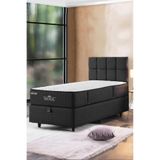 Niron Nova Yatak 80x180 Tek Kişilik - 25 cm Paket Yaylı Ortopedik, Orta Sert, Antrasit, Pamuklu Kumaş