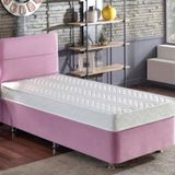 Niron Pinky 120x200 cm Pembe Tek Kişilik Baza Başlık Seti