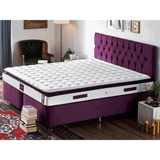 Niron Purple Yatak Seti 160x200 cm Çift Kişilik Yatak Baza Başlık Takımı