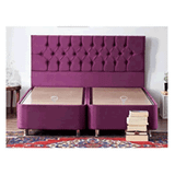 Niron Purple Yatak Seti 180x200 cm Çift Kişilik Yatak Baza Başlık Takımı