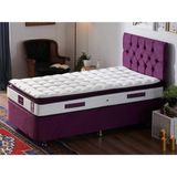 Niron Purple Yatak Seti 90x190 cm Tek Kişilik Yatak Baza Başlık Takımı - Orta Sert Yatak Mor Baza ve Başlığı - 90 x 190 cm