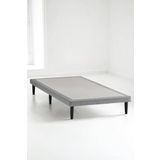 Niron Slim Karyola - 120X200 Tek Kisilik Baza - Metal Iskeletli, Yuksek Ayakli Ve Keten Kumasli