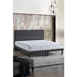 Niron Slim Pocket Yatak Seti 140X190 Cift Kisilik Paket Yayli Yatak, Gri Metal Baza Ve Baslik Takimi