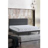 Niron Slim Pocket Yatak Seti 140X200 Cift Kisilik Paket Yayli Yatak, Gri Metal Baza Ve Baslik Takimi