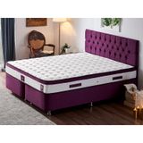 Niron Violet 200x200 cm Çift Kişilik Sandıklı Mor Kumaş Yatak Baza Başlık Takımı
