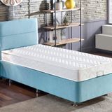 Niron Yatak Cozy Tek Kişilik Seti - Mavi Kumaş Baza, Başlık ve Takımı