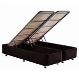 Niron Yatak Ela 150x200 cm Silinebilir Soho Kumaş Çift Kişilik Sandıklı Siyah Kumaş Baza