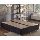 Niron Yatak Ela 180x200 cm Çift Kişilik Sandıklı Siyah Kumaş Baza