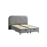 Niron Yatak Line Visco Lüks Baza ve Başlık Seti 180x200 cm Çift Kişilik Baza ve Başlık Takımı Koyu Gri Babyface