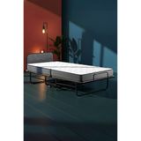 Niron Yatak Niron Bonbon Katlanır Yatak | 90x200 cm | Metal Karyola, Kapitoneli Metal Başlık, 14 cm Sünger Yatak