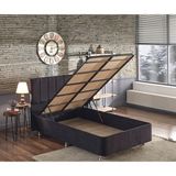 Niron Yatak Niron Ela Baza ve Başlık Seti -120x200 cm Tek Kişilik Siyah Kumaş Baza ve Başlığı Silinebilir Soho Kumaş - 120 x 200 cm