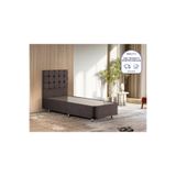 Niron Yatak Niron Rama Füme Baza Ve Başlık Seti, Tek Kişilik 90x200 Cm Baza Ve Başlık Takımı