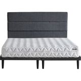 Niron Yatak Niron Slim Pocket 150X200 cm Çift Kişilik Yatak Baza Başlık Takımı - Baza, Başlık ve Yatak Seti - 150 x 200 cm - Antrasit