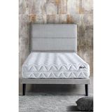 Niron Yatak Niron Slim Pocket Yatak Seti - 120X200 Tek Kişilik Paket Yaylı Yatak, Metal Baza ve Başlık Takımı - Gri - 120 x 200 cm