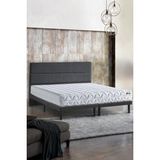 Niron Yatak Niron Slim Pocket Yatak Seti 140X190 Çift Kişilik Paket Yaylı Yatak, Gri Metal Baza ve Başlık Takımı - Koyu Gri