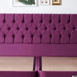 Niron Yatak Purple 140 cm Mor Kumaş Baza ve Karyola Çift Kişilik Yatak Başlığı