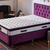 Niron Yatak Purple Seti 120x200 cm Tek Kişilik Baza Başlık Takımı - Orta Sert Mor Baza ve Başlığı