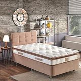 Niron Yatak Queen 120x200 cm Bir Buçuk Kişilik Pedli Seti Sütlü Kahve Kumaş Baza Başlık ve Takımı