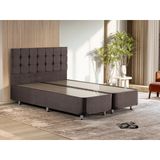 Niron Yatak Rama Füme Baza Ve Başlık Seti, Çift Kişilik 140x190 cm Baza Ve Başlık Takımı