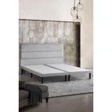Niron Yatak Slim Baza ve Başlık Takımı - 180x200 Çift Kişilik Kumaş Kaplı Metal Karyola ve Başlık Seti