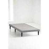 Niron Yatak Slim Karyola - 100x200 Tek Kişilik Baza - Metal İskeletli, Yüksek Ayaklı ve Keten Kumaşlı