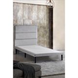 Niron Yatak Slim Tek Kişilik Baza ve Başlık Takımı 80x180 cm Açık Gri