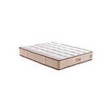 Niron Yatak Star 140x200 cm Çift Kişilik NMS Yaylı Saten Kumaşlı Full Ortopedik Sert Krem Bordür