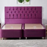 Niron Yatak Violet 150x200 cm Çift Kişilik Sandıklı Mor Kumaş Baza ve Başlığı