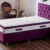 Niron Yatak Violet Seti 90x190 cm Tek Kişilik Baza Başlık Takımı - Orta Sert Mor Baza ve Başlığı