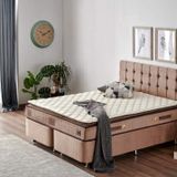 Niron Yatak W. Cotton 180x200 cm Çift Kişilik Pedli Baza Başlık Takımı - Kumaş Baza, Başlık ve Seti