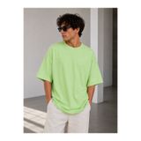 Nirvana Butik Oversize T-shirt Ünisex Kadın/Erkek %100 Pamuk Kumaş Hafif Dökümlü Salaş Düz Renk Baskısız Sade Kısa Kollu Tişört