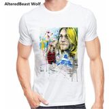 Nirvana Desen Erkek Tişört - Beyaz