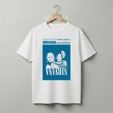Nirvana Efsanesi Tasarımlı Unisex Premium %100 Pamuklu Tişört | Yüksek Kalite Baskılı - Beyaz - XL