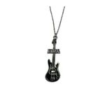 Nirvana Elektro Gitar Figürlü Zincir Kolye – Unisex Rock Grunge Takı - 60 Cm