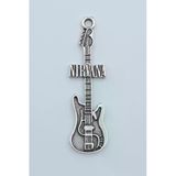 Nirvana Elektro Gitar Gümüş Kaplama Kolye Ucu