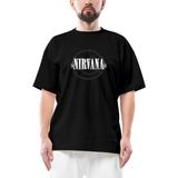 Nirvana Guitar Oversize Siyah Tişört - L