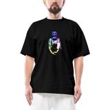 Nirvana Kurt Cobain Colored Oversize Siyah Tişört - XL
