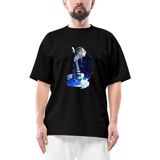 Nirvana Kurt Cobain Galaksi Oversize Siyah Tişört - M