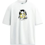 Nirvana Kurt Cobain Grunge Is Dead Tasarım Baskılı Unisex Tişört - Beyaz - XL