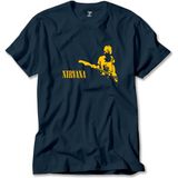 Nirvana Kurt Cobain Lacivert Tişört Liyada - S