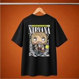 Nirvana Kurt Cobain Oversize Siyah Tişört - M