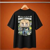 Nirvana Kurt Cobain Oversize Siyah Tişört - XL