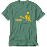 Nirvana Kurt Cobain Yeşil Tişört Liyada - S