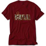 Nirvana Logo ve Yazı Kırmızı Tişört - 5XL